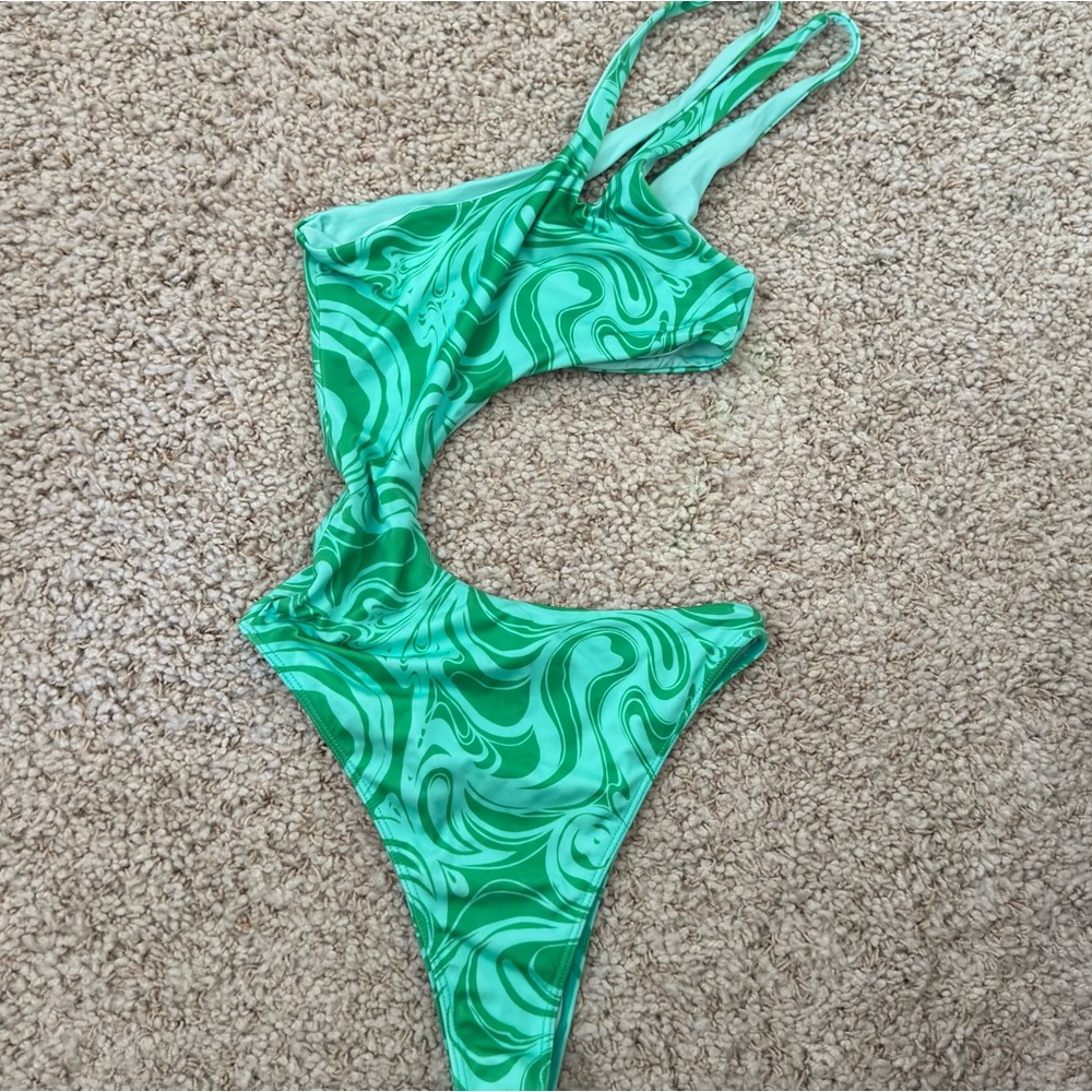 Frankie's Bikinis Swirl Cutout One-Piece